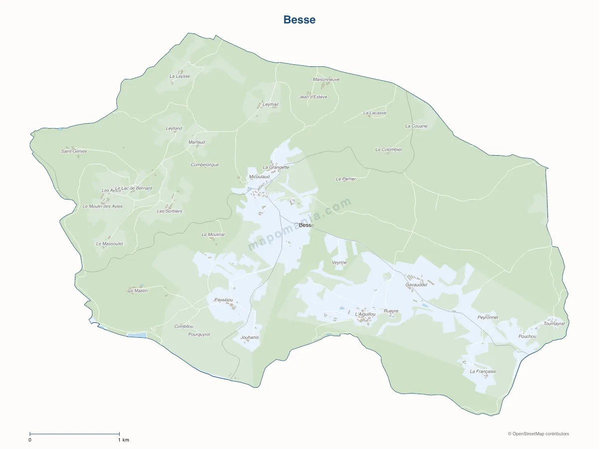 Carte de Besse à personnaliser