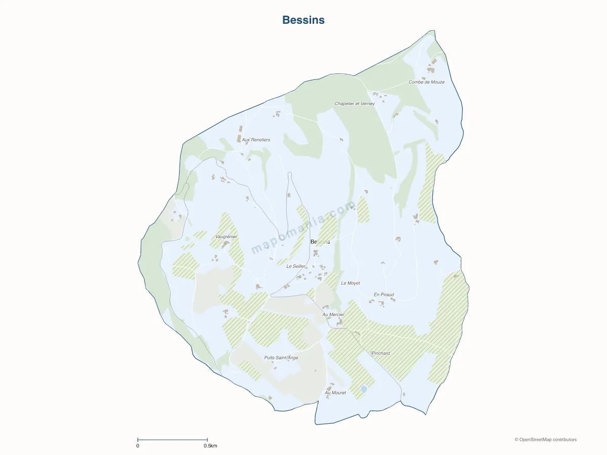 Carte de Bessins à personnaliser