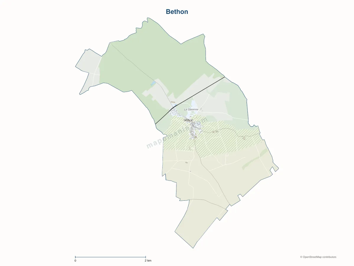 Carte de Bethon à personnaliser