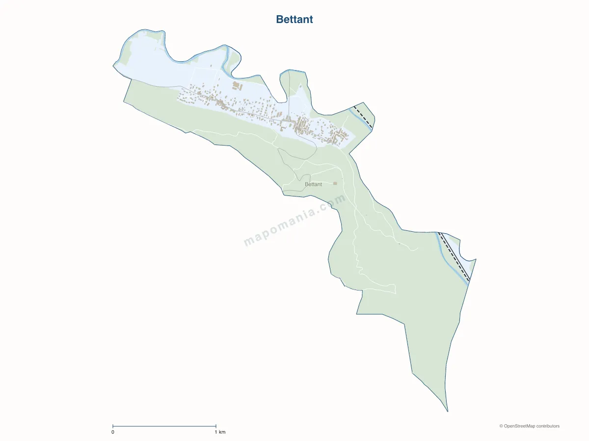 Carte de Bettant à personnaliser