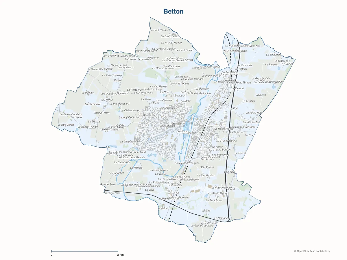 Carte de Betton à personnaliser