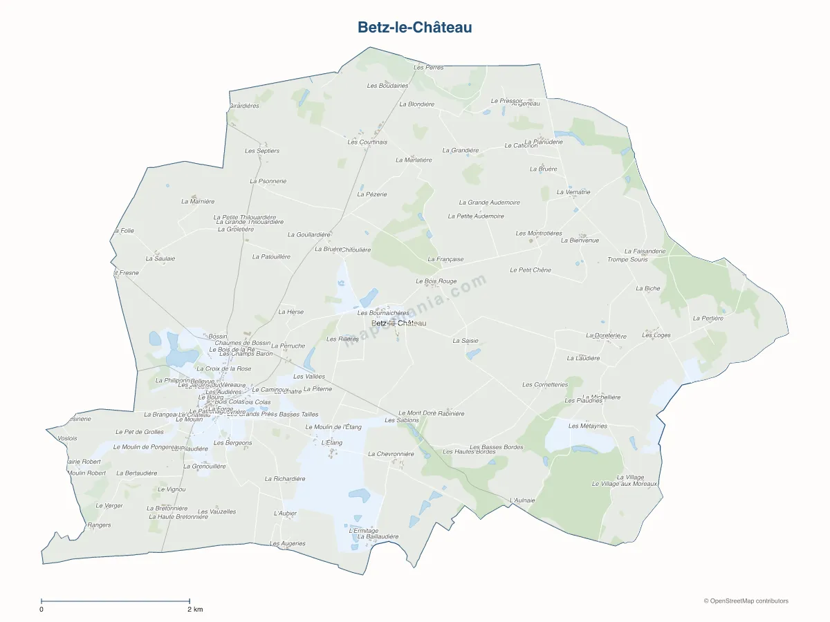 Carte de Betz-le-Château à personnaliser