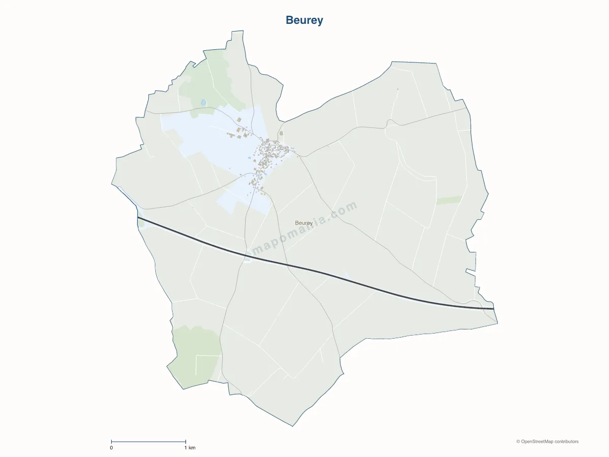 Carte de Beurey à personnaliser