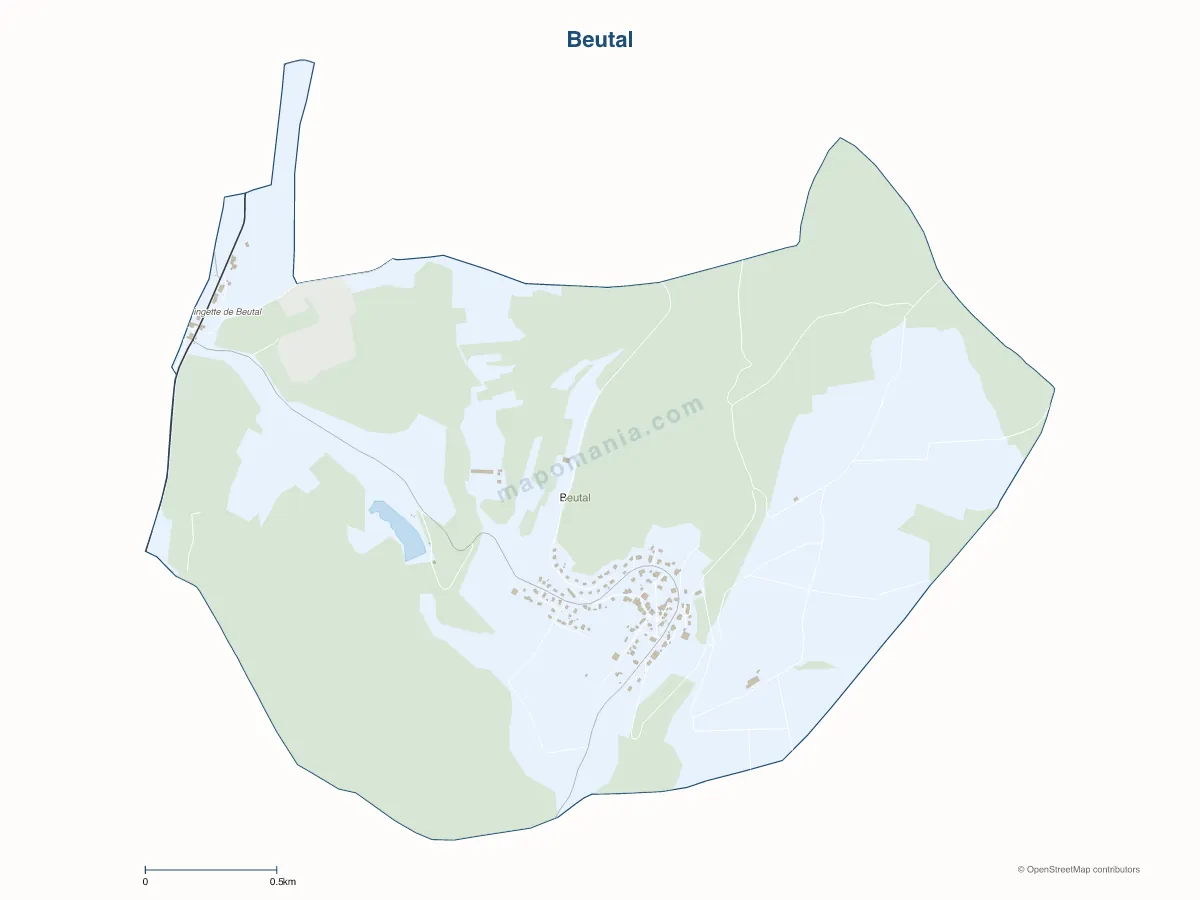 Carte de Beutal à personnaliser