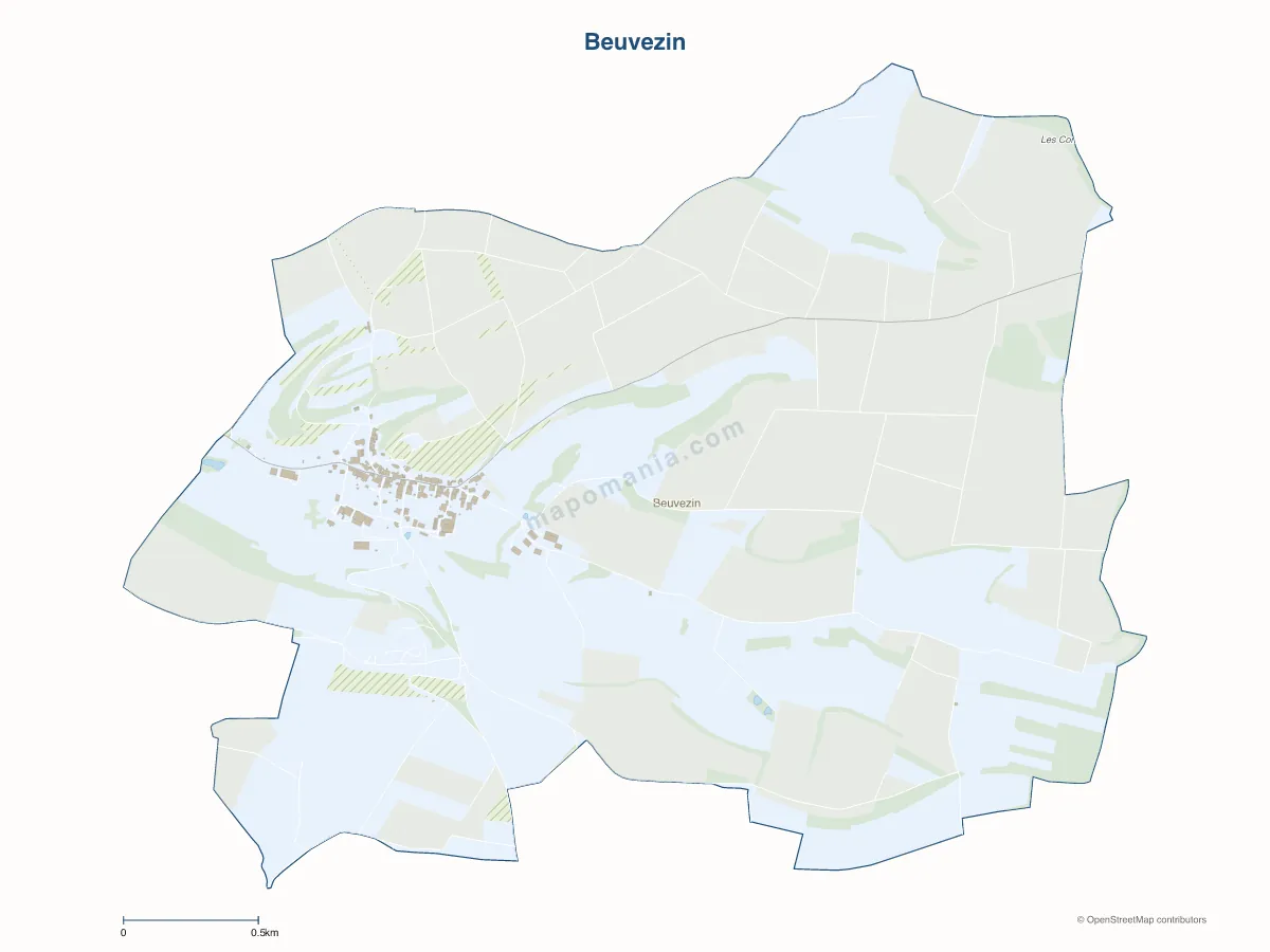 Carte de Beuvezin à personnaliser