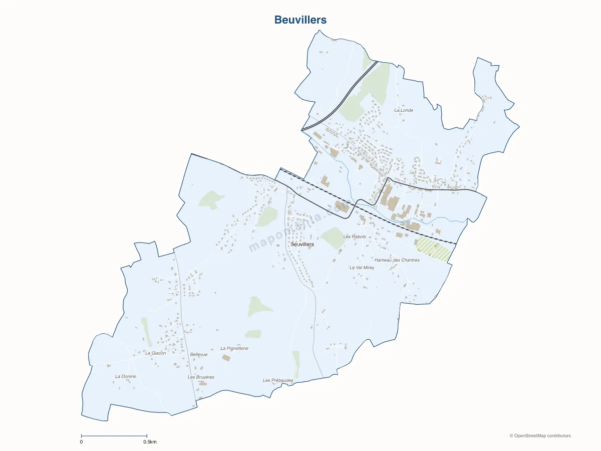 Carte de Beuvillers à personnaliser