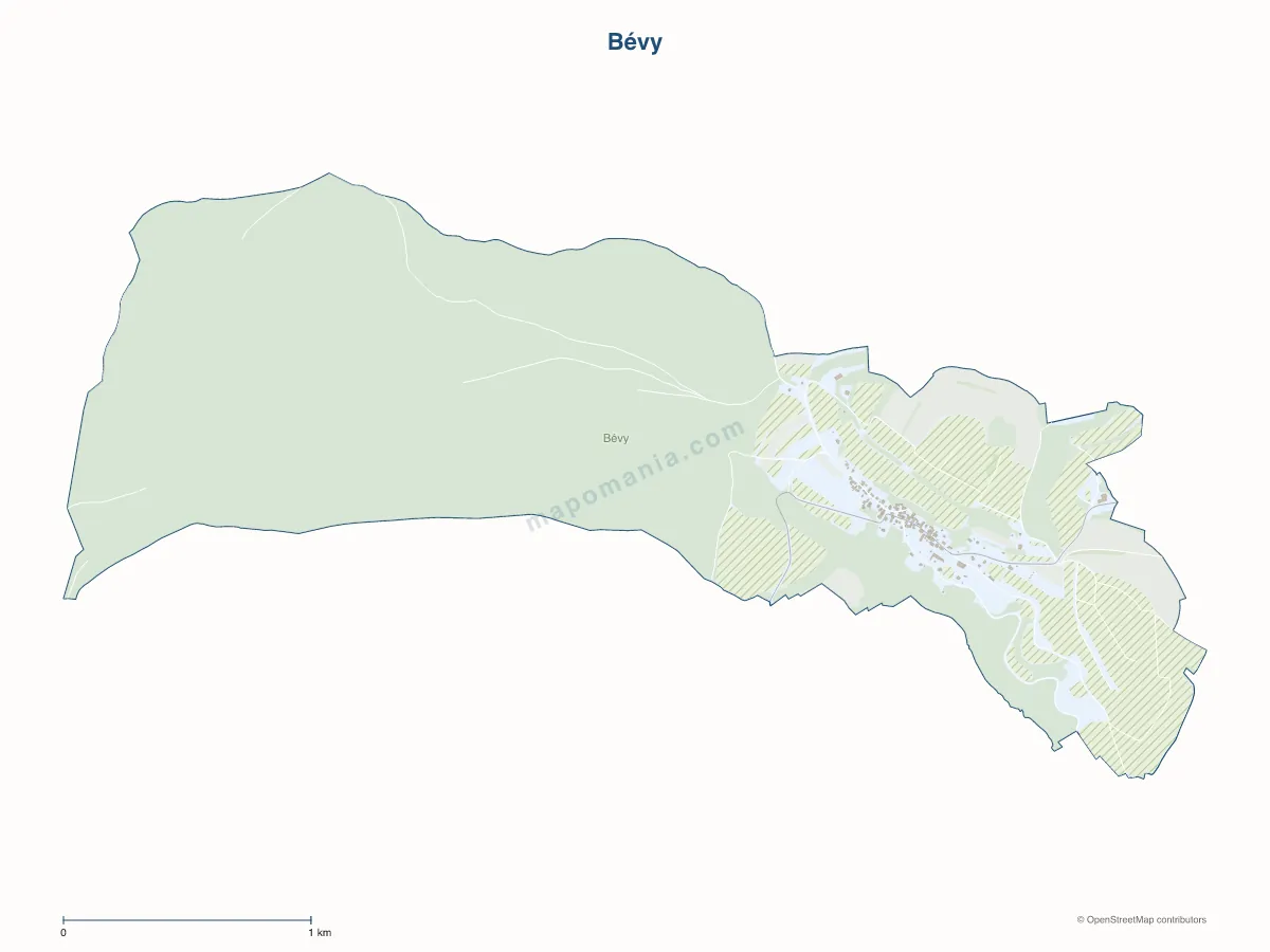 Carte de Bévy à personnaliser