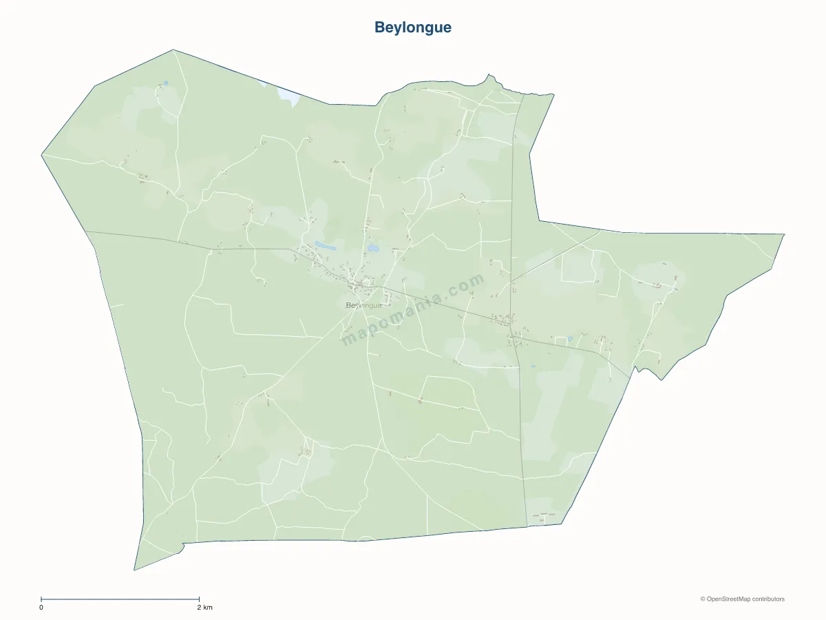 Carte de Beylongue à personnaliser