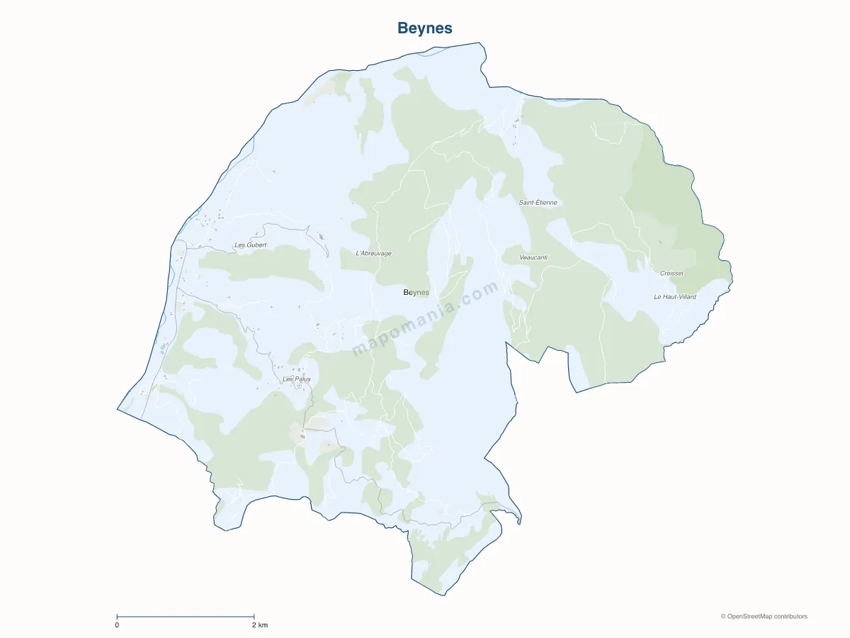 Carte de Beynes à personnaliser