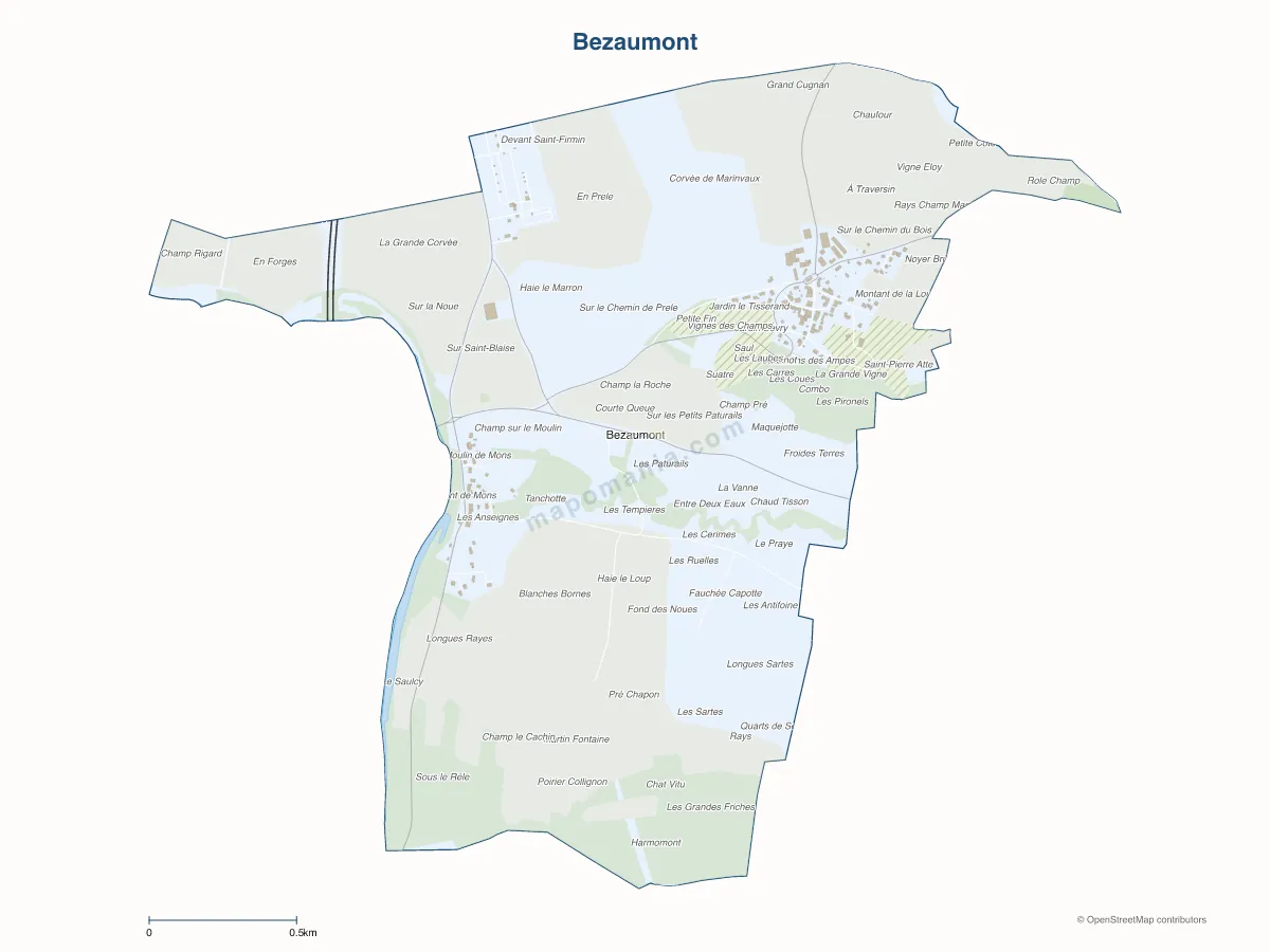 Carte de Bezaumont à personnaliser