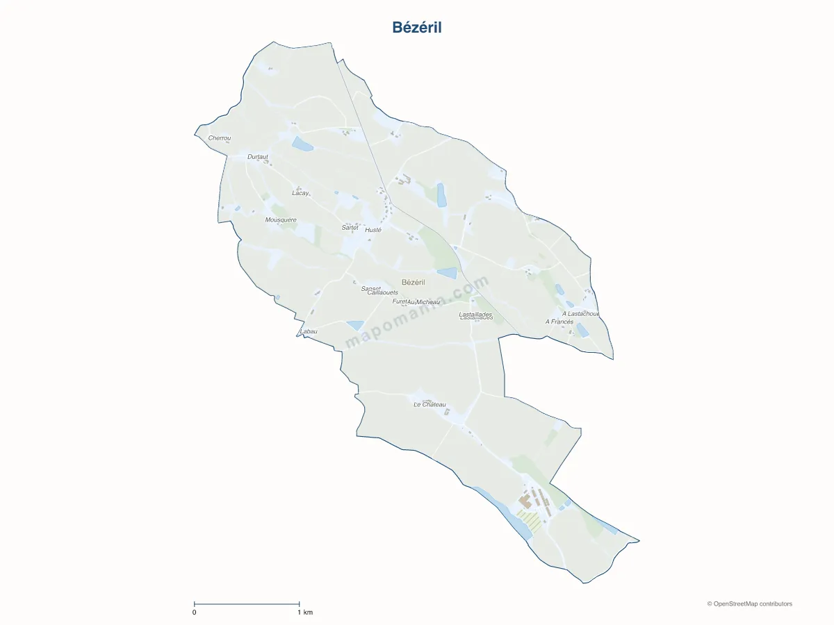 Carte de Bézéril à personnaliser