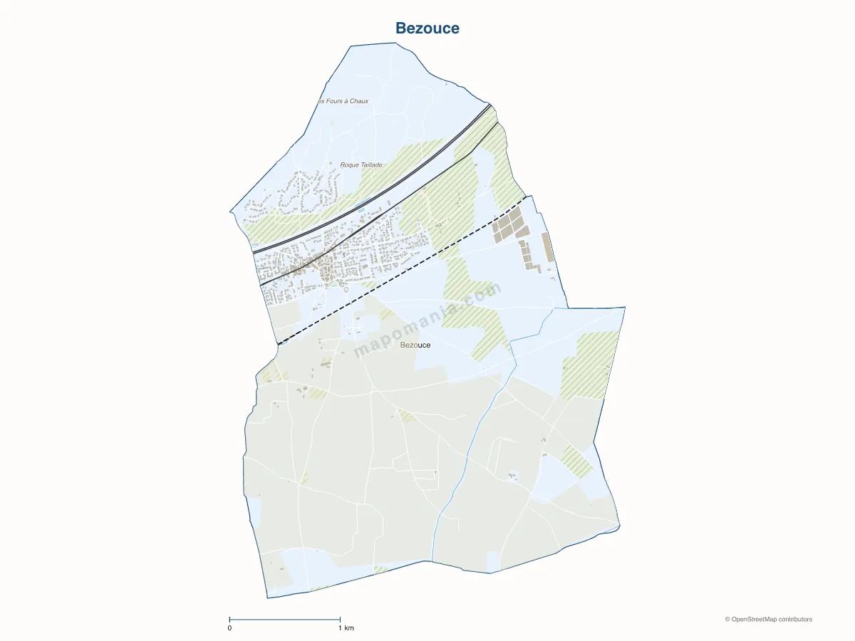 Carte de Bezouce à personnaliser