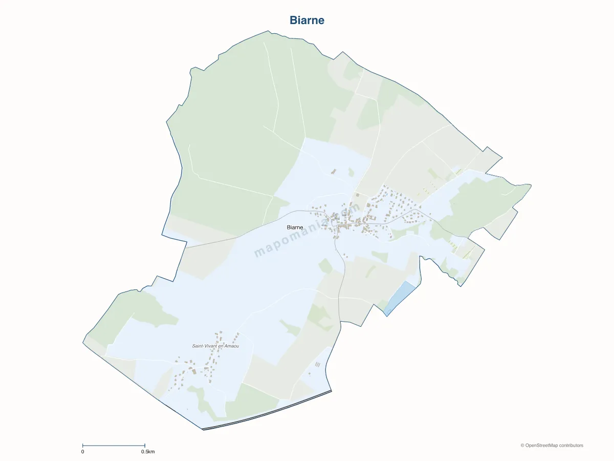 Carte de Biarne à personnaliser