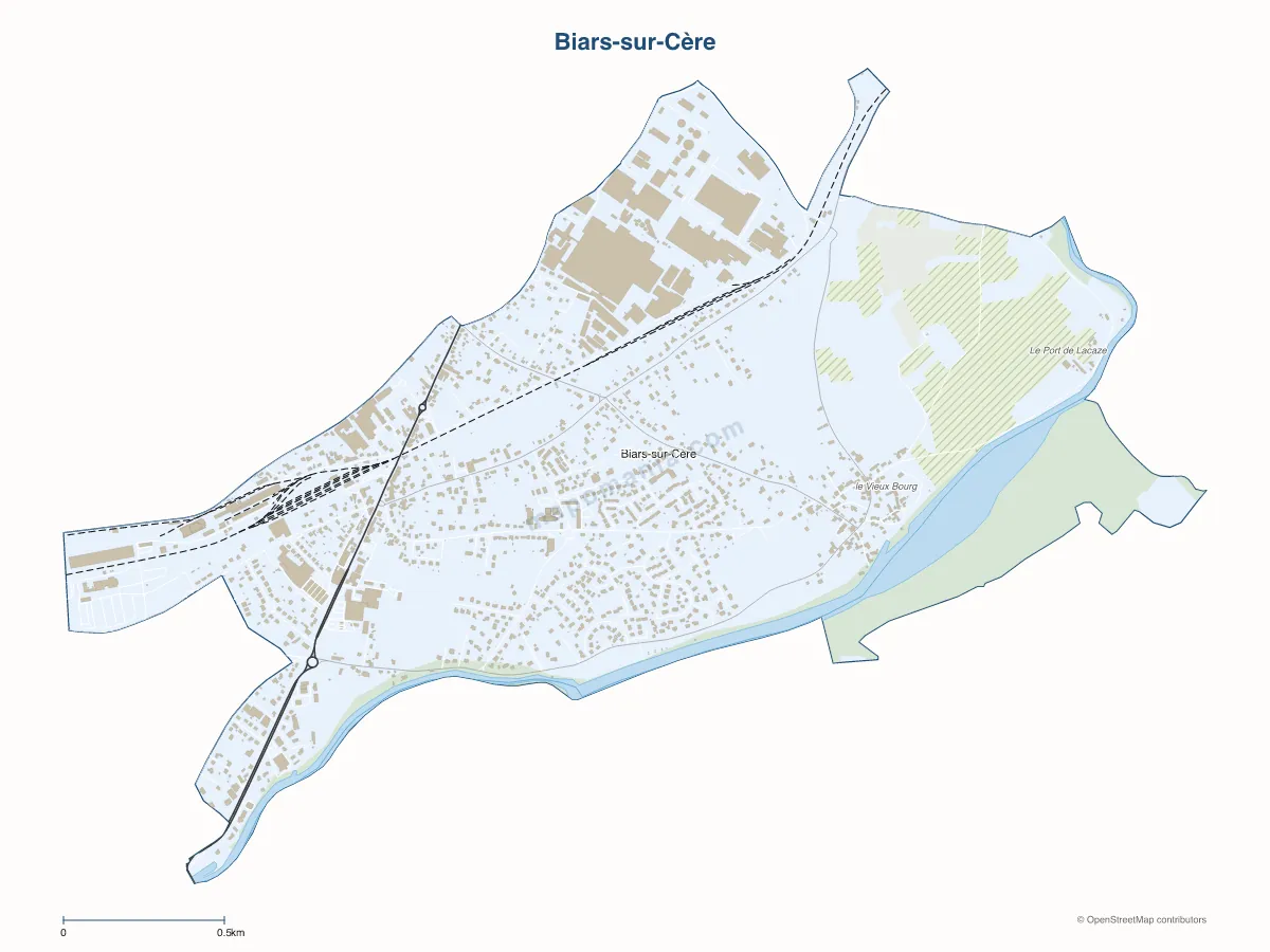 Carte de Biars-sur-Cère à personnaliser