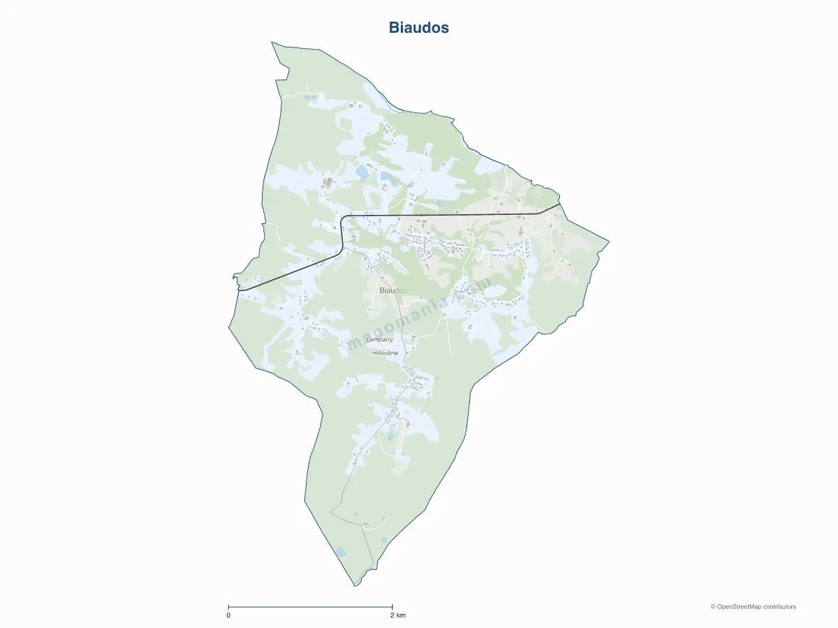 Carte de Biaudos à personnaliser