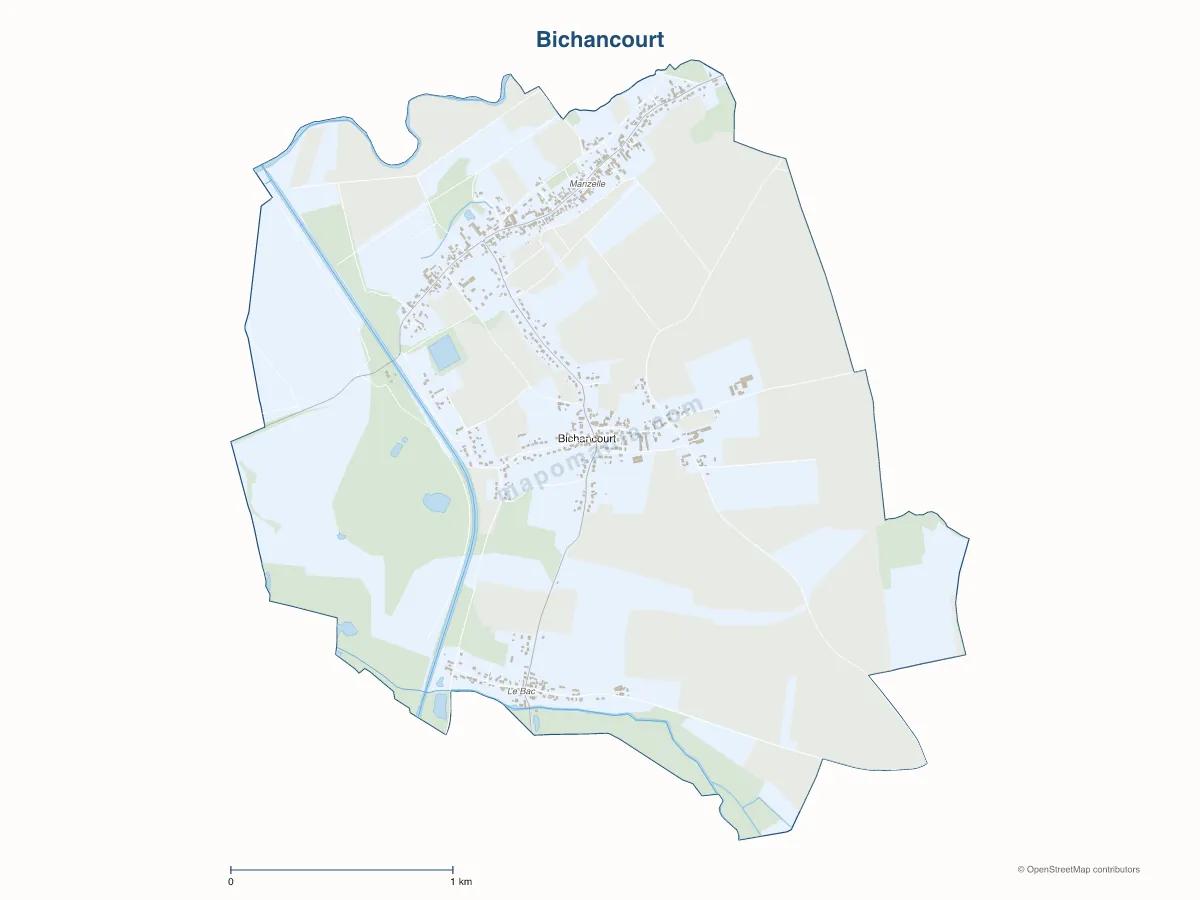 Carte de Bichancourt à personnaliser