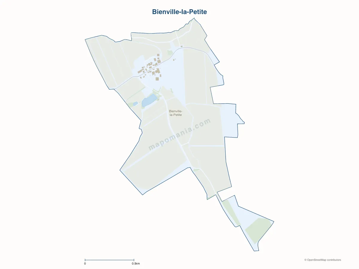 Carte de Bienville-la-Petite à personnaliser