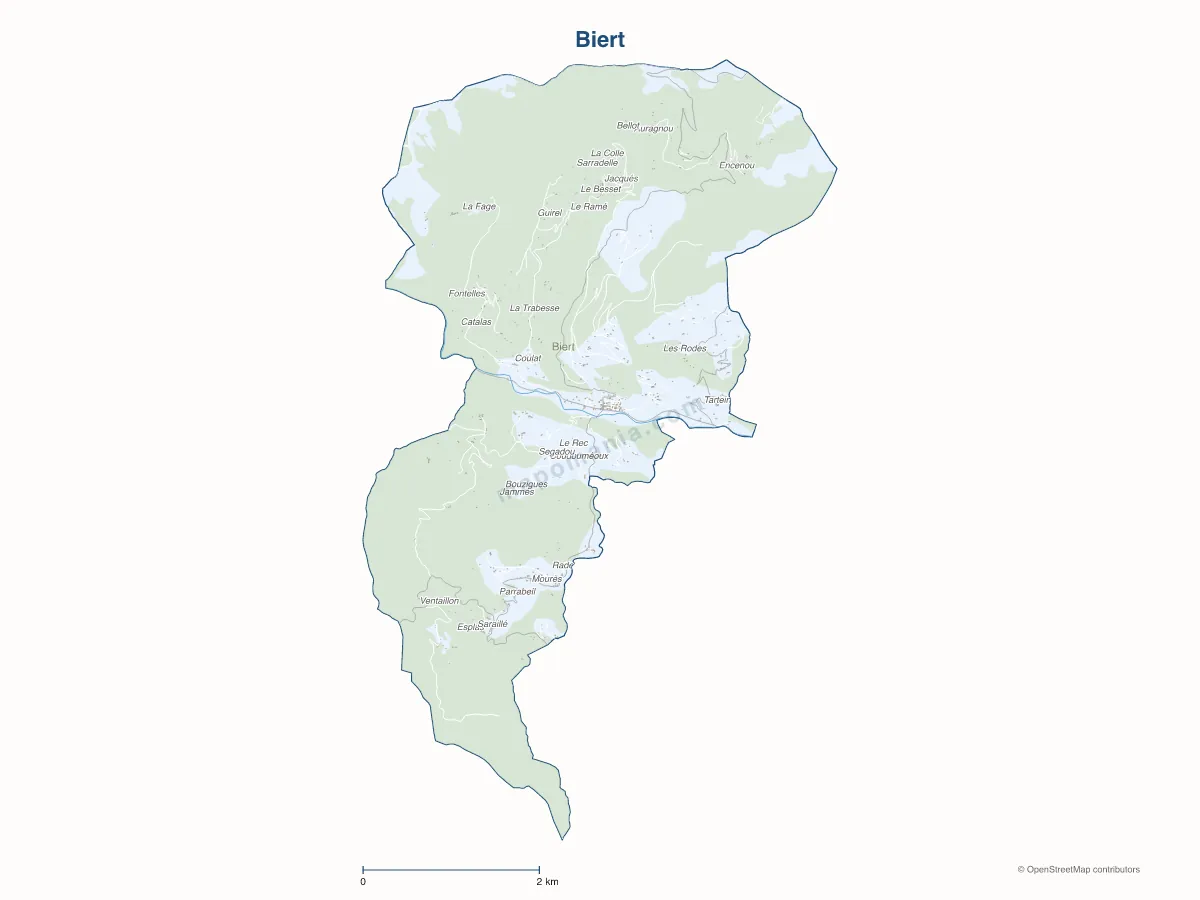 Carte de Biert à personnaliser