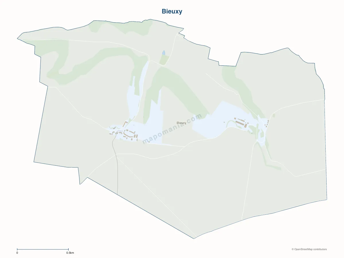 Carte de Bieuxy à personnaliser