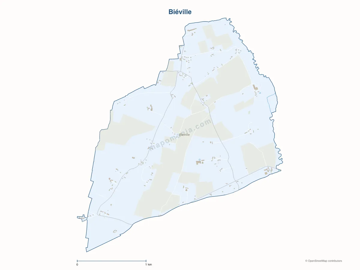 Carte de Biéville à personnaliser