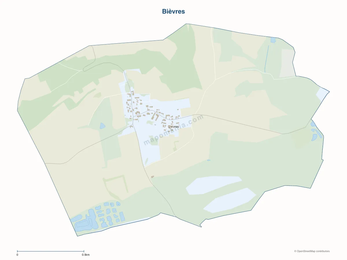 Carte de Bièvres à personnaliser
