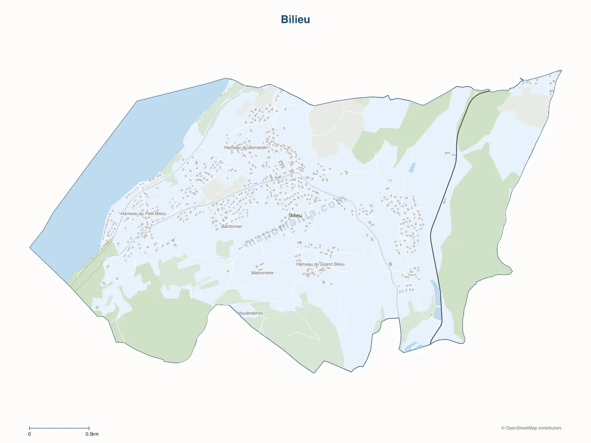 Carte de Bilieu à personnaliser