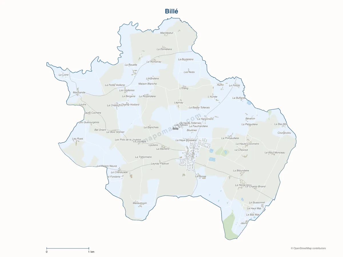 Carte de Billé à personnaliser