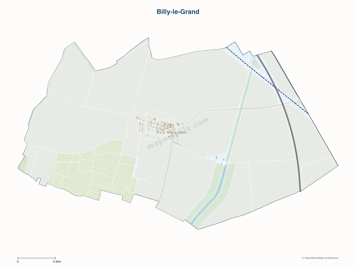 Carte de Billy-le-Grand à personnaliser
