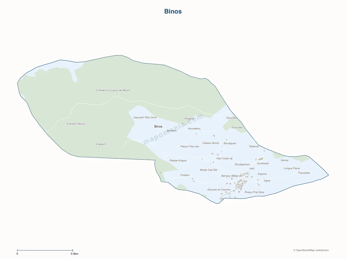 Carte de Binos à personnaliser