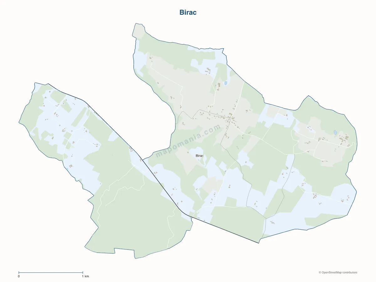 Carte de Birac à personnaliser