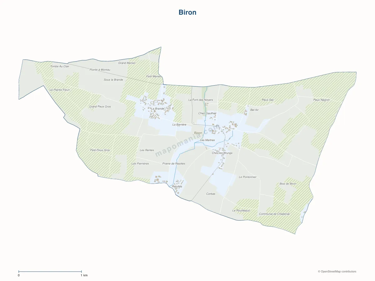 Carte de Biron à personnaliser