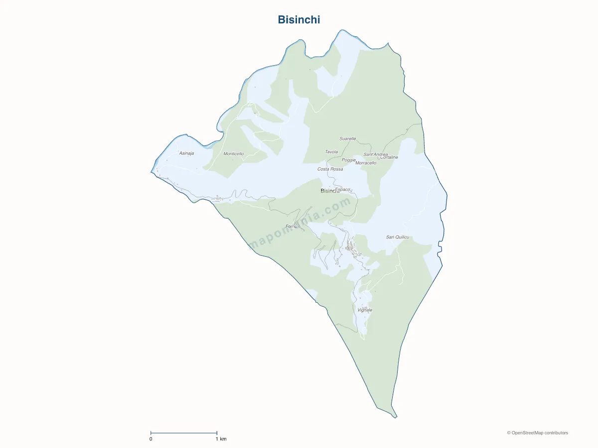 Carte de Bisinchi à personnaliser