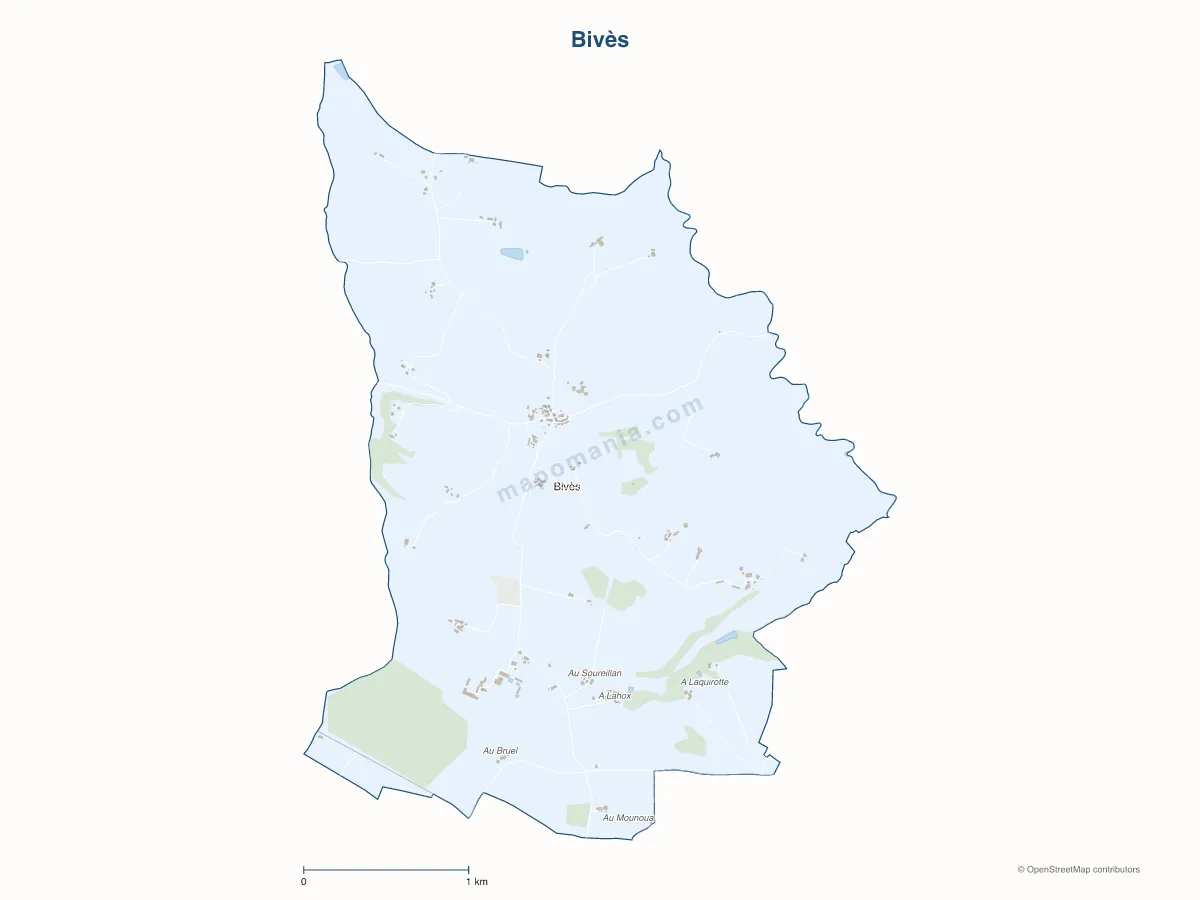 Carte de Bivès à personnaliser
