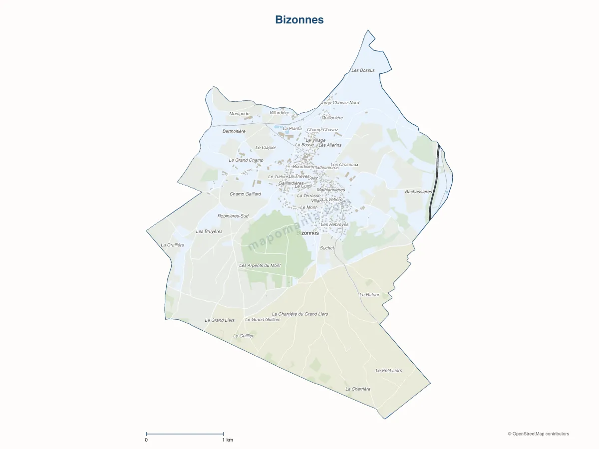 Carte de Bizonnes à personnaliser