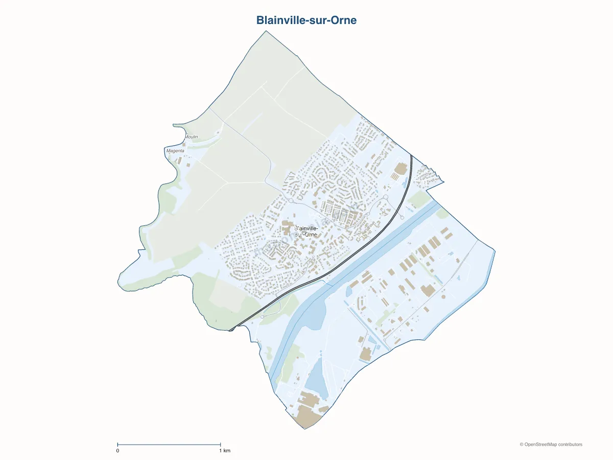 Carte de Blainville-sur-Orne à personnaliser