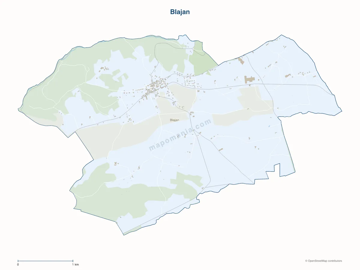 Carte de Blajan à personnaliser