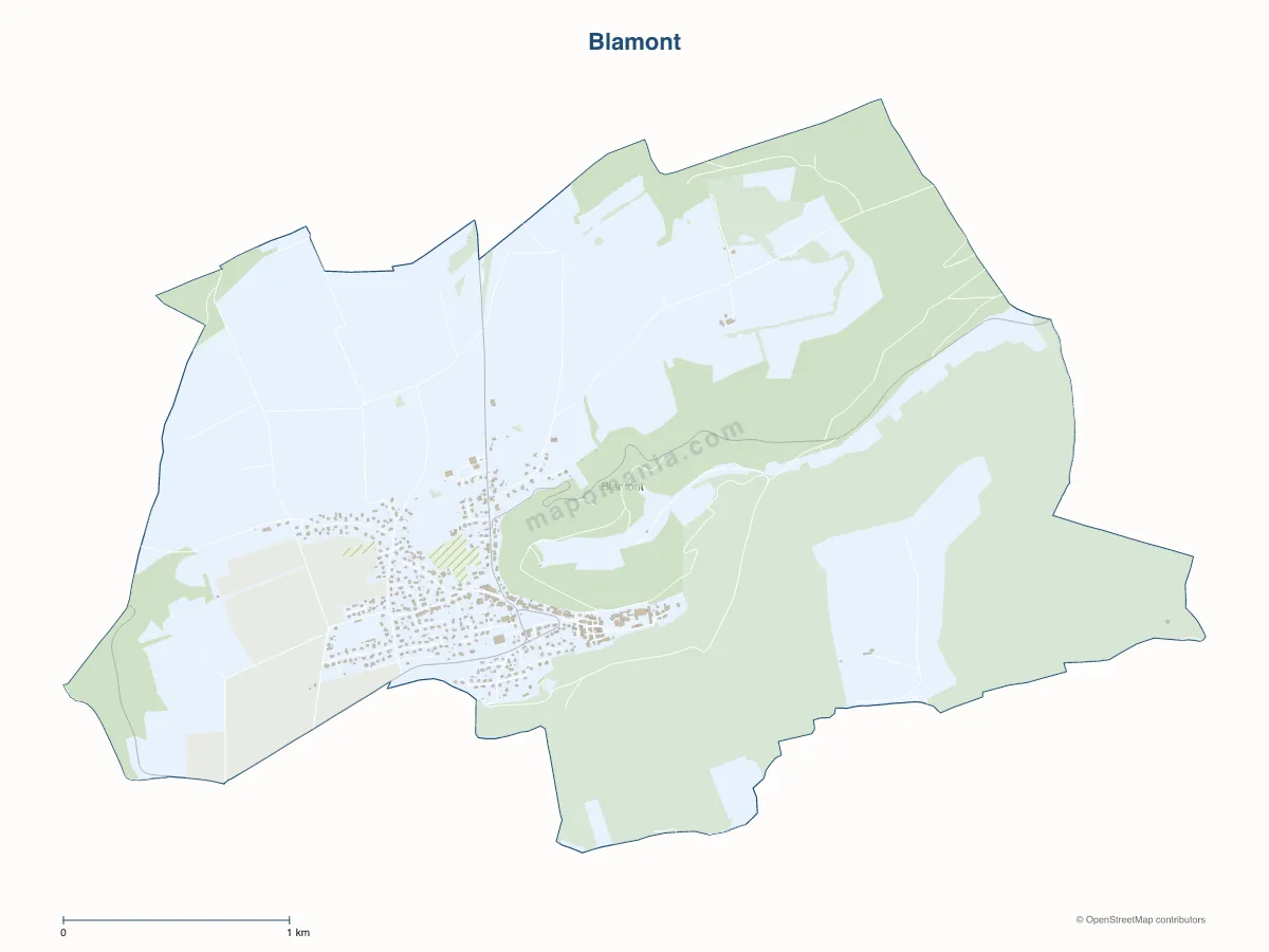 Carte de Blamont à personnaliser