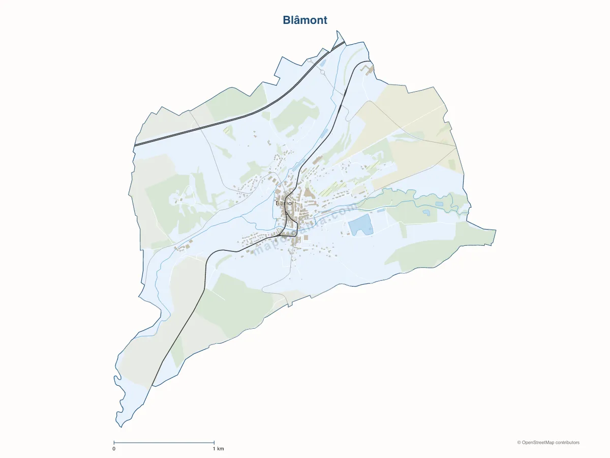 Carte de Blâmont à personnaliser