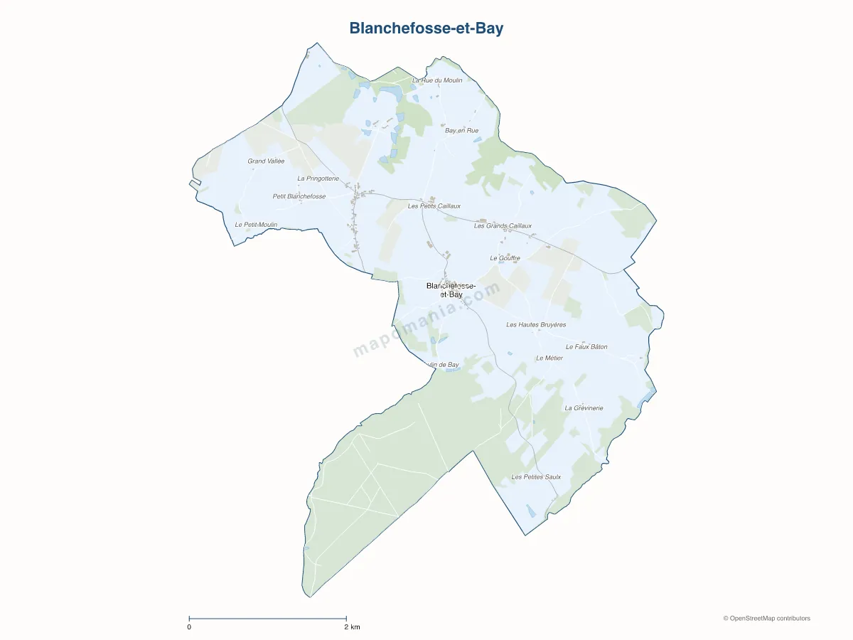 Carte de Blanchefosse-et-Bay à personnaliser