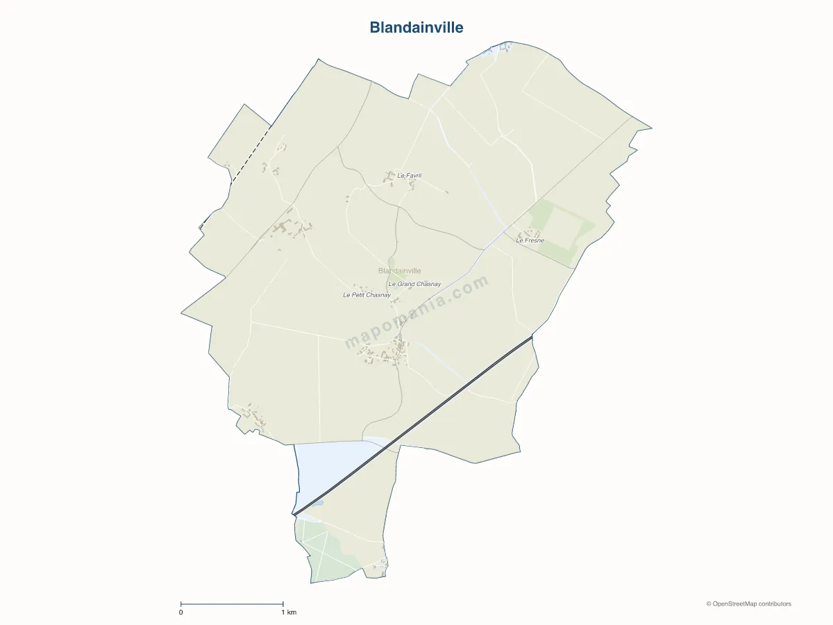 Carte de Blandainville à personnaliser