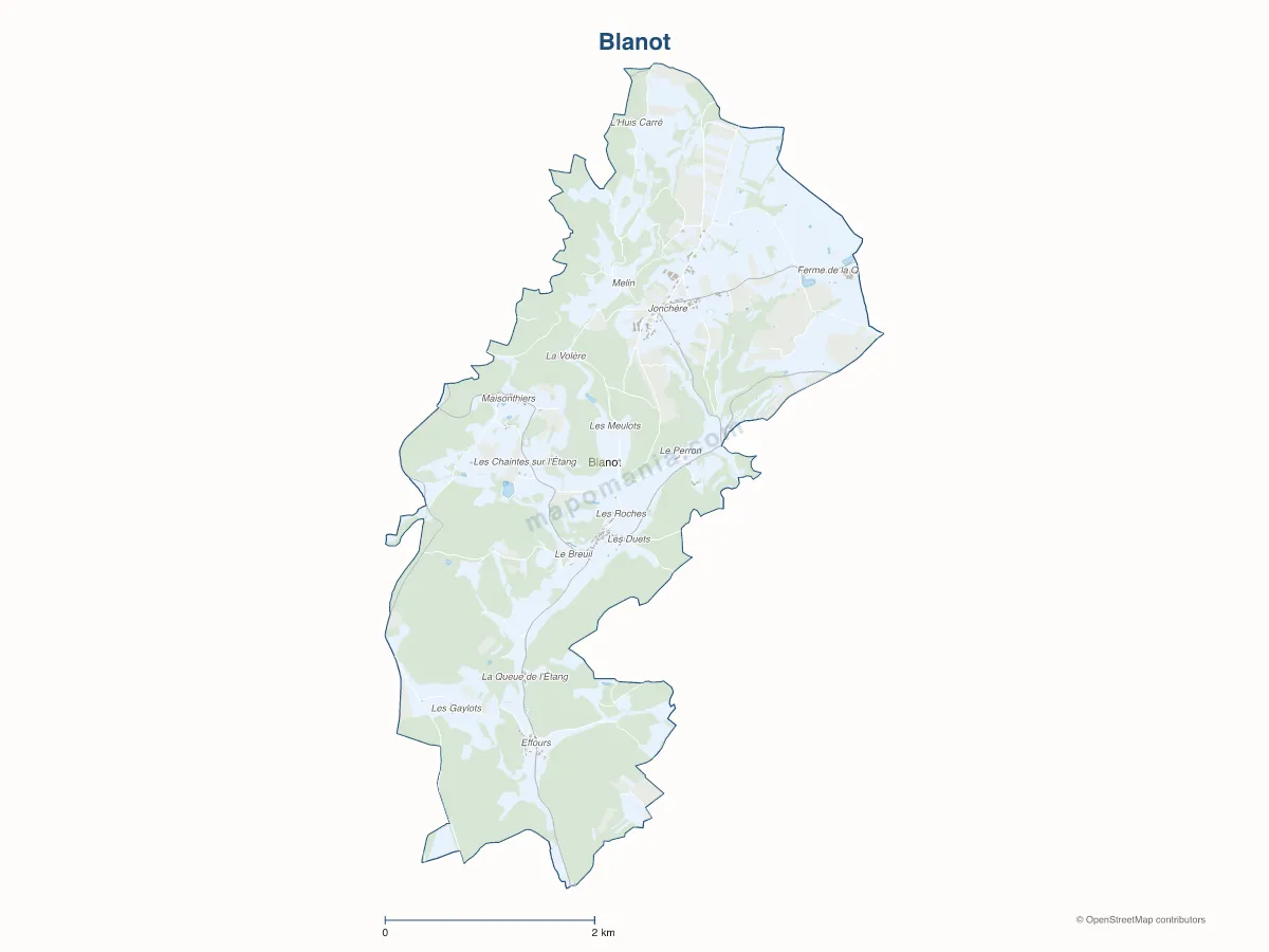 Carte de Blanot à personnaliser