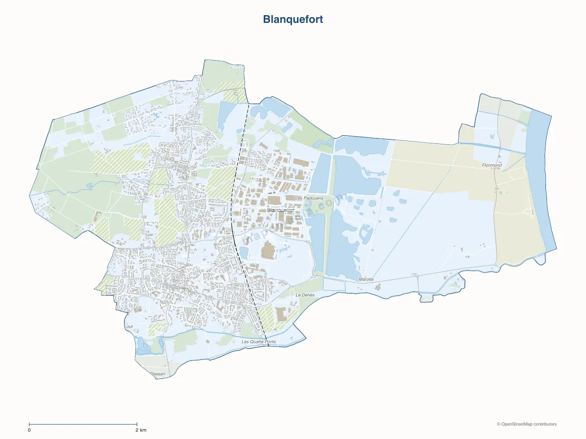 Carte de Blanquefort à personnaliser