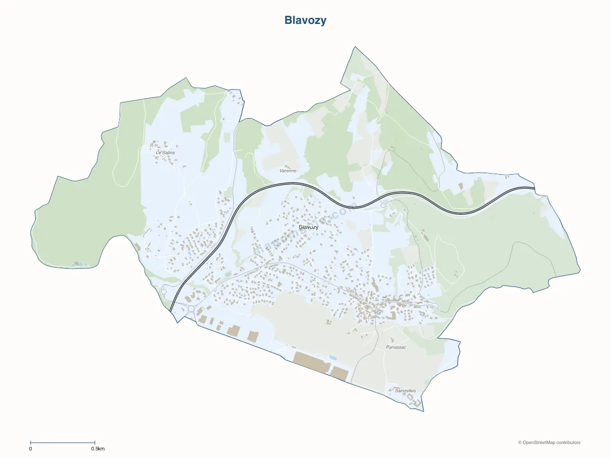 Carte de Blavozy à personnaliser