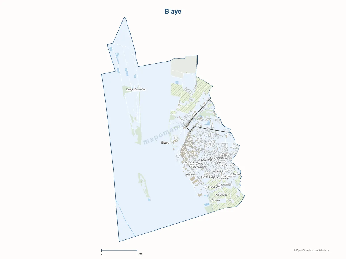 Carte de Blaye à personnaliser