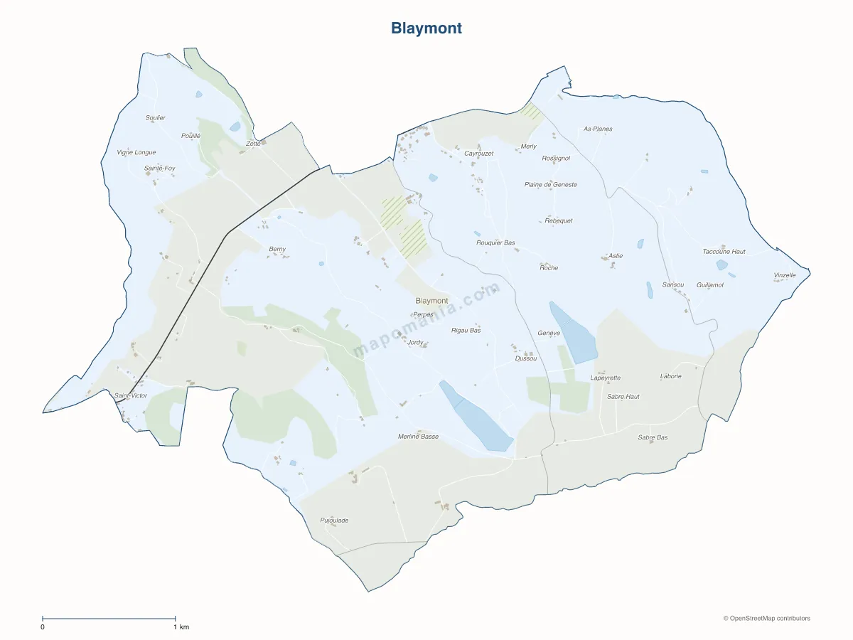Carte de Blaymont à personnaliser