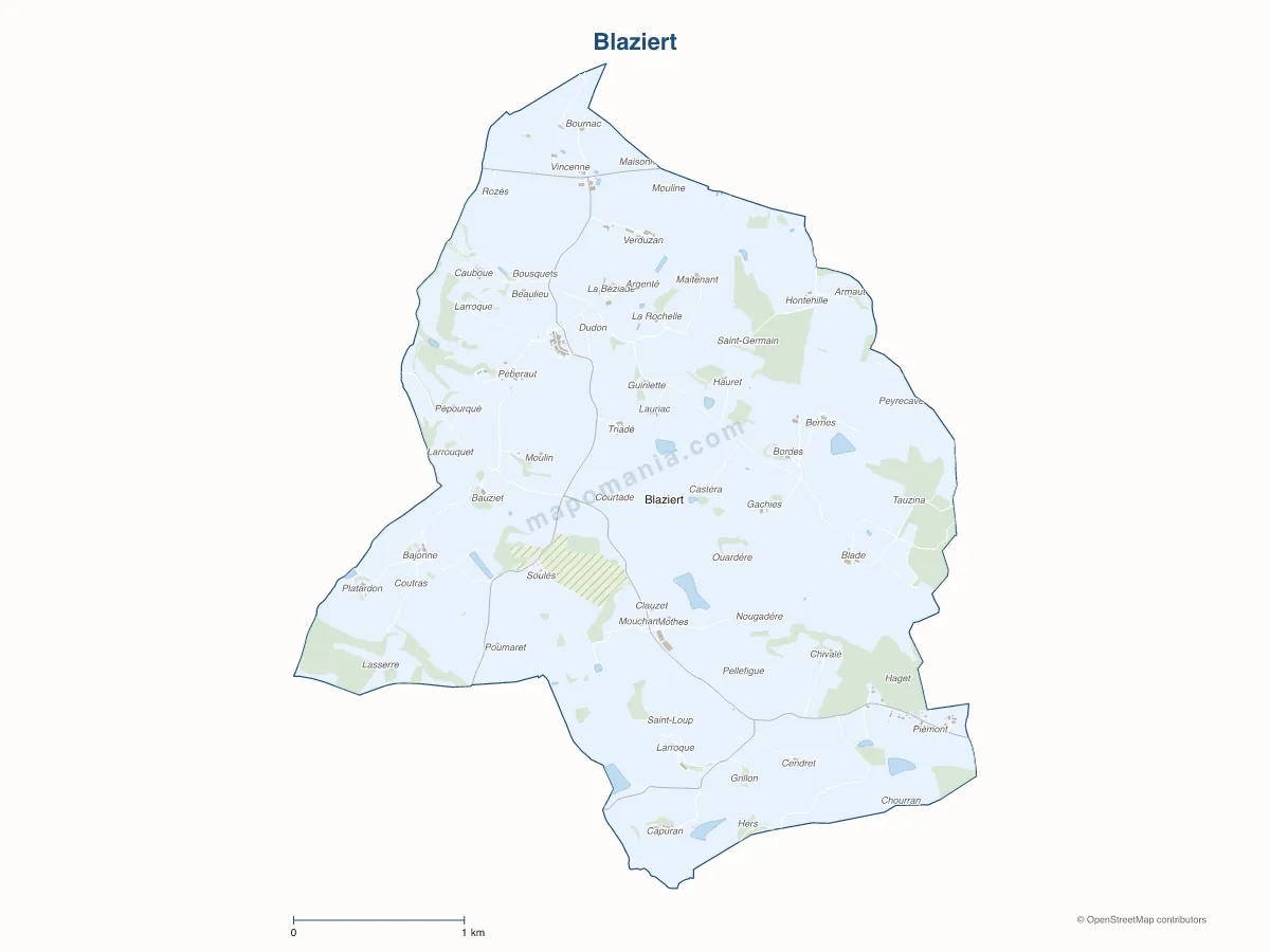 Carte de Blaziert à personnaliser