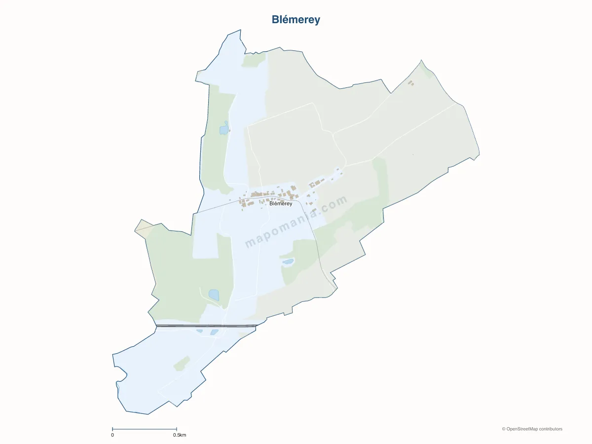 Carte de Blémerey à personnaliser
