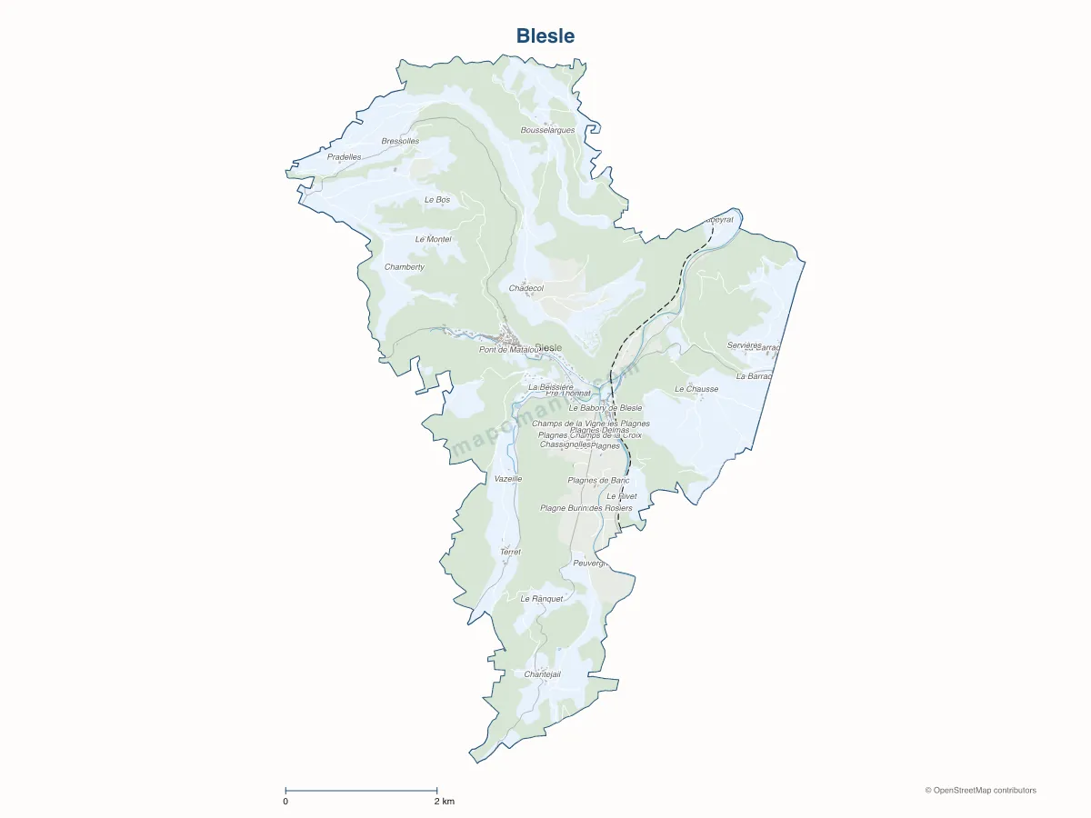 Carte de Blesle à personnaliser