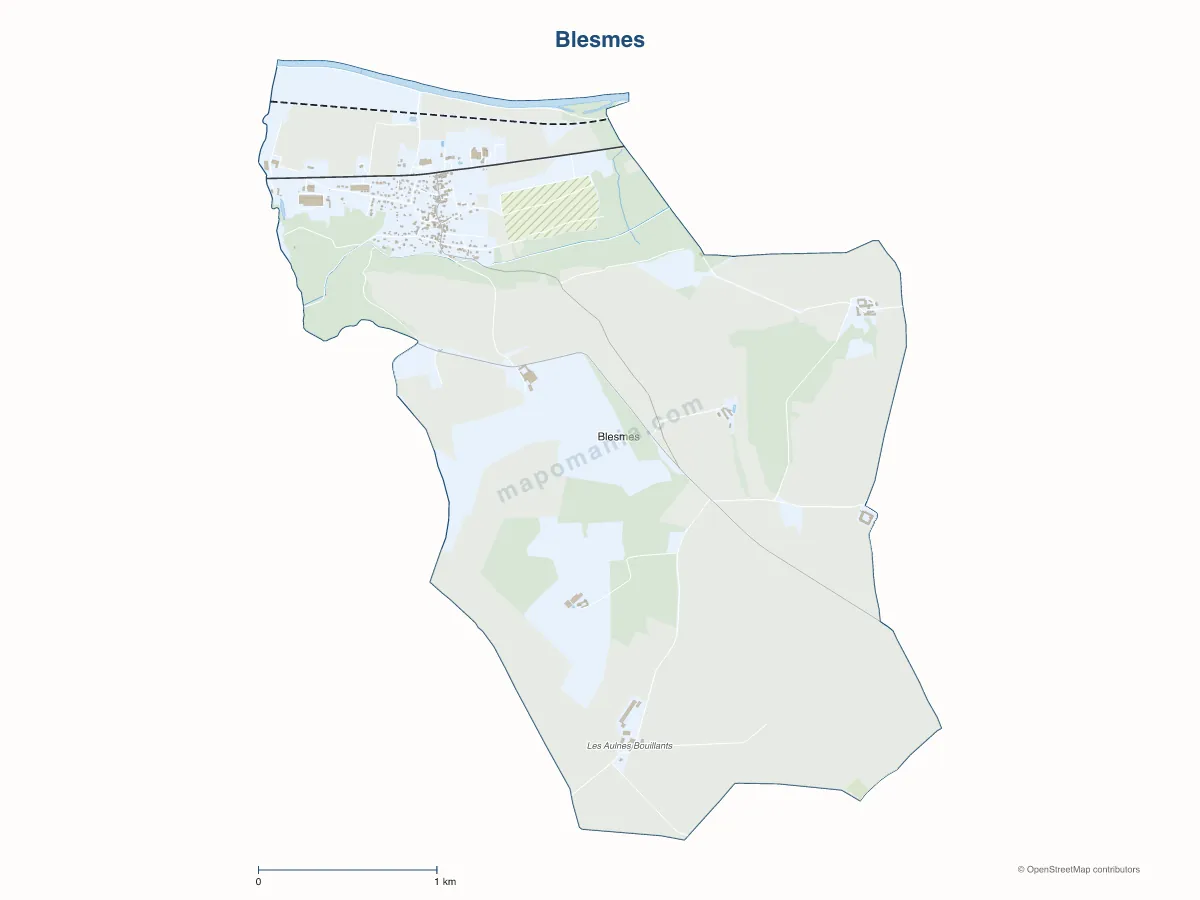 Carte de Blesmes à personnaliser