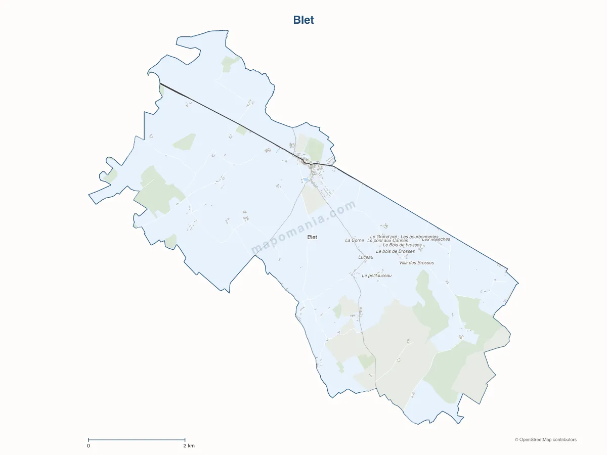 Carte de Blet à personnaliser